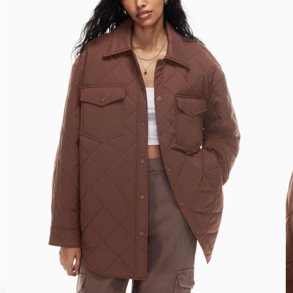 Aritzia Wilfred Ganna Insulated Shirt Jacket - Sage colour